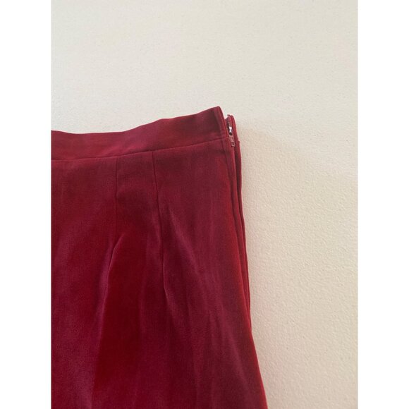 Sag Harbor Velvet Pants Women’s Size 10P Burgundy Straight Leg Casual - Picture 4 of 8
